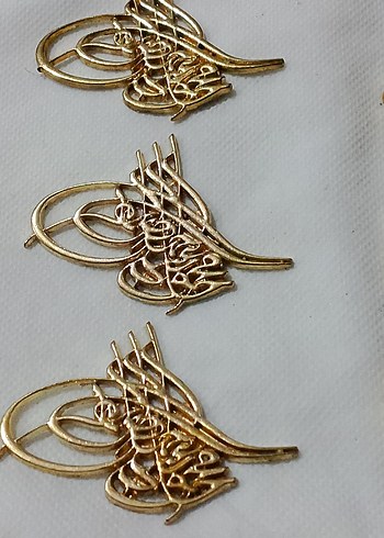 Allah yazısı ve Tuğra pirinç döküm tasarım objesi - Görsel 6