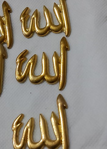 Allah yazısı ve Tuğra pirinç döküm tasarım objesi - Görsel 9