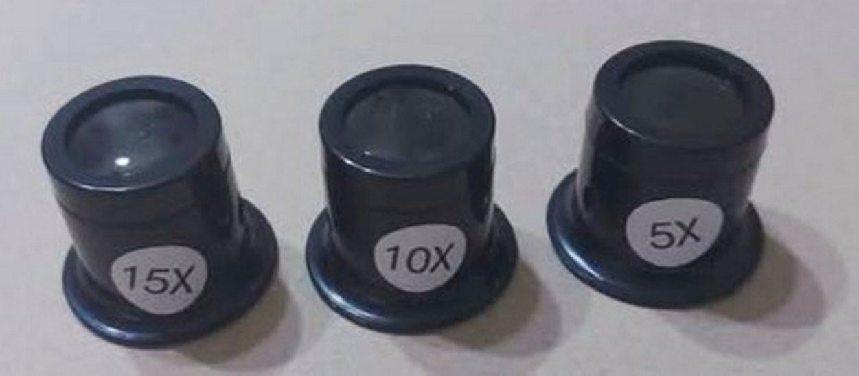 5X  10X 15 X  Büyütmeli Siyah  Lensleri - Görsel 2