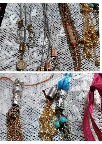 Kişiye özel tasarım renkli zincirli İmame püskülleri - Görsel 7