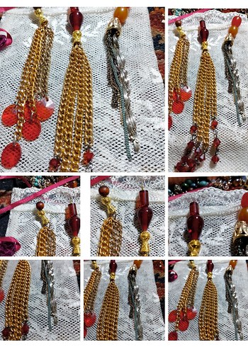 Kişiye özel tasarım renkli zincirli İmame püskülleri - Görsel 3