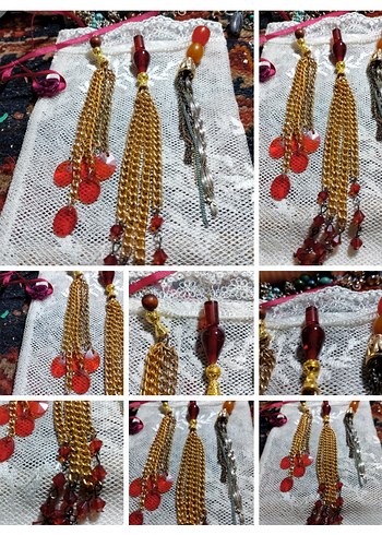 Kişiye özel tasarım renkli zincirli İmame püskülleri - Görsel 2