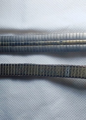 Dönem ürünü bay bayan Çelik akordiyon saat kordonu - Görsel 6