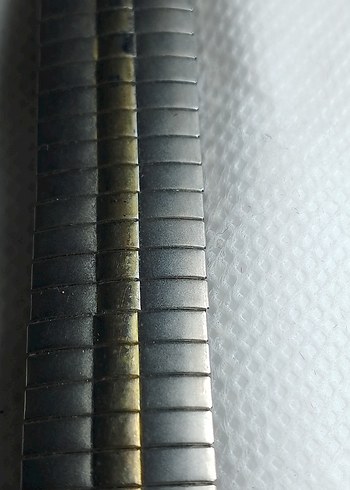 Dönem ürünü bay bayan Çelik akordiyon saat kordonu - Görsel 9