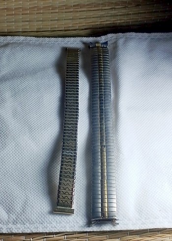 Dönem ürünü bay bayan Çelik akordiyon saat kordonu - Görsel 3