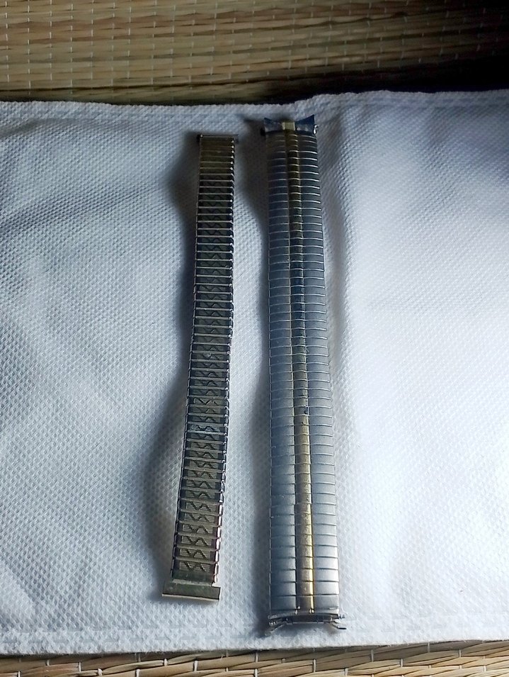 Dönem ürünü bay bayan Çelik akordiyon saat kordonu - Görsel 3