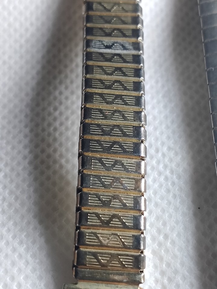 Dönem ürünü bay bayan Çelik akordiyon saat kordonu - Görsel 4