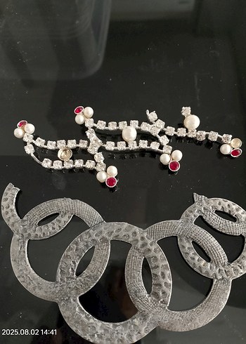 alpaka ve düşük ayar gümüş kaplama kırmızı taşlı