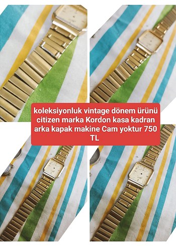 Citizens of Humanity Citizen Vintage Altin Tonlu Kordonlu Saat