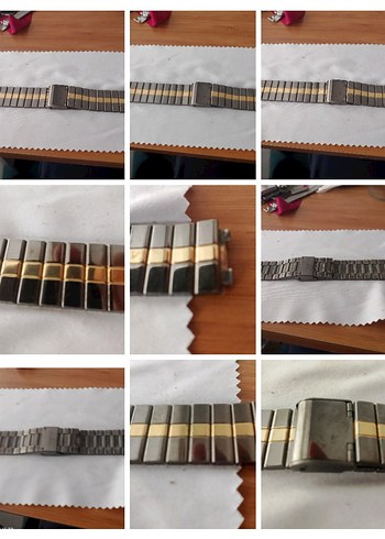 siyah ve sarı altın renginde Avrupa Çelik saat kordonu 350 TL - Görsel 5