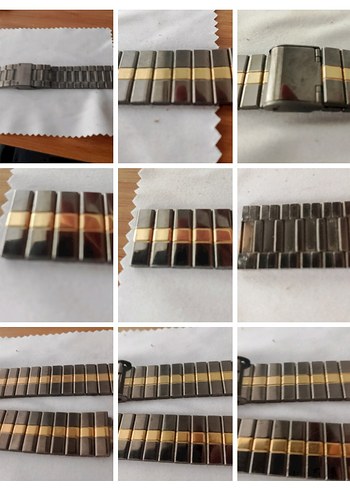 siyah ve sarı altın renginde Avrupa Çelik saat kordonu 350 TL - Görsel 6