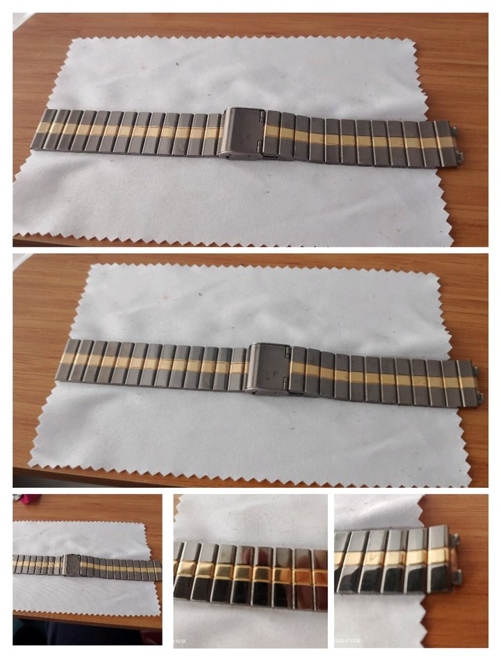 siyah ve sarı altın renginde Avrupa Çelik saat kordonu 350 TL - Görsel 2