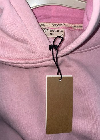 Diğer Pembe Kapüşonlu Oversize Sweatshirt