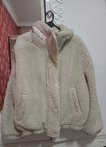m Beden ten rengi Renk Trendyolmilla taş rengi peluş ceket