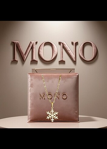MONO KAR TANESİ GOLD KOLYE