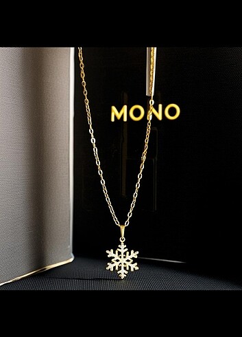 Beden MONO KAR TANESİ GOLD KOLYE