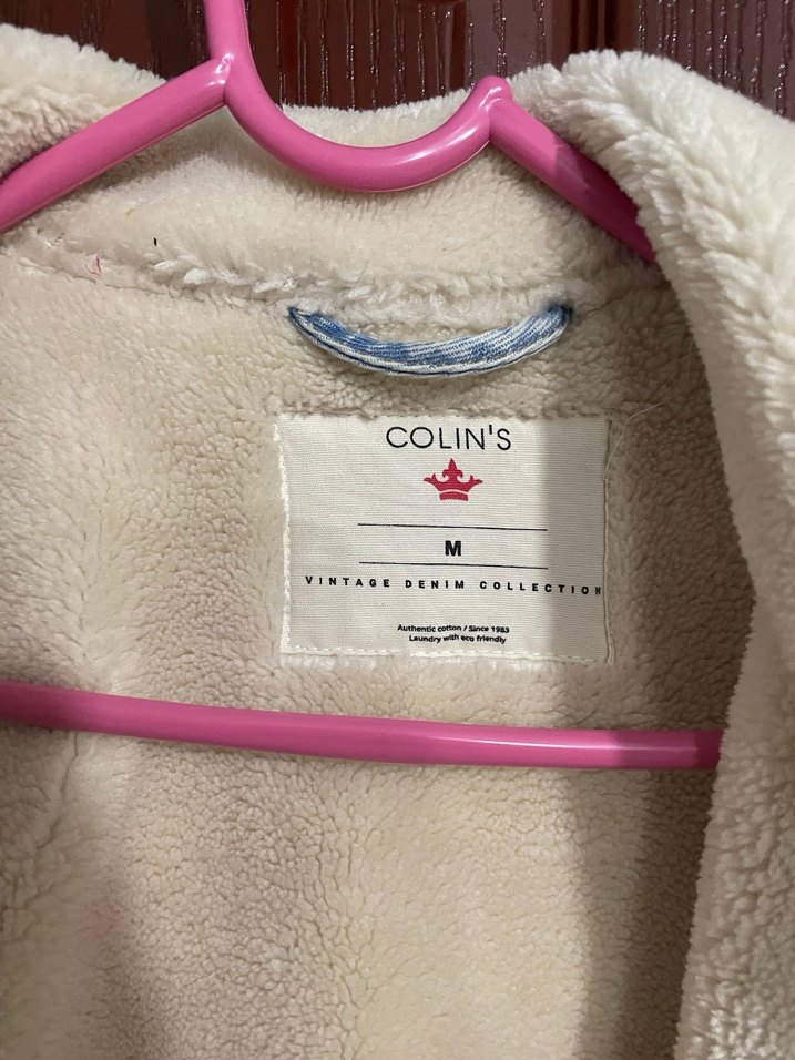 Peluş Detaylı Gri Kadın Denim Ceket - Görsel 4