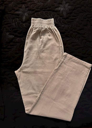 Bej Midi Pamuklu Kadın Pantolon - Görsel 2