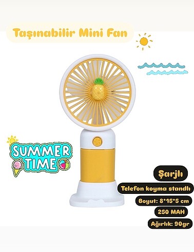 KÜÇÜK TAŞINABİLİR MİNİ FAN