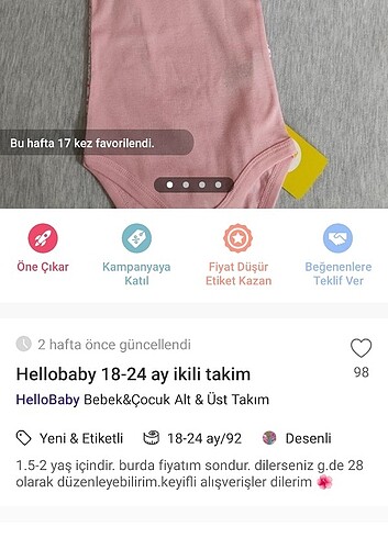 1 Yaş Beden Toplu ilan??