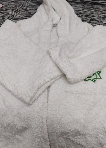 Nakışlı Beyaz Bohem Bornoz çocuk - Görsel 2