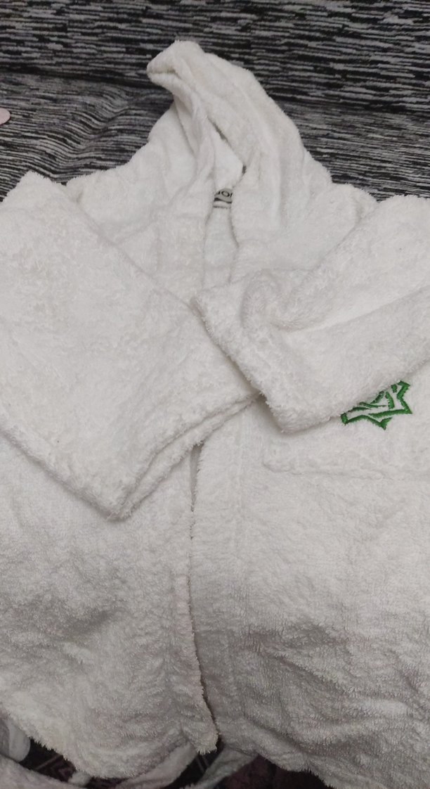 Nakışlı Beyaz Bohem Bornoz çocuk - Görsel 2