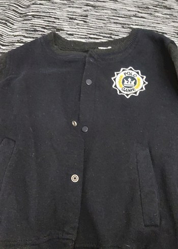 Düğmeli Gri Erkek Çocuk Sweatshirt uzun - Görsel 2