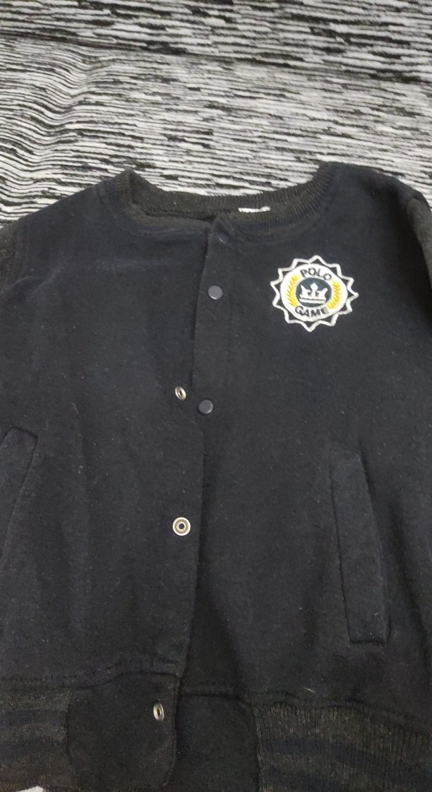 Düğmeli Gri Erkek Çocuk Sweatshirt uzun - Görsel 2