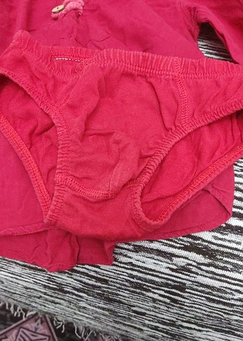 Kız Çocuk Fuşya Keten V yaka gömlek - Görsel 3