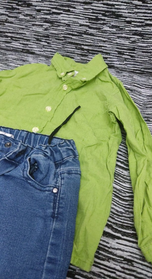 Mavi erkek gömlek ve pantolon - Görsel 4