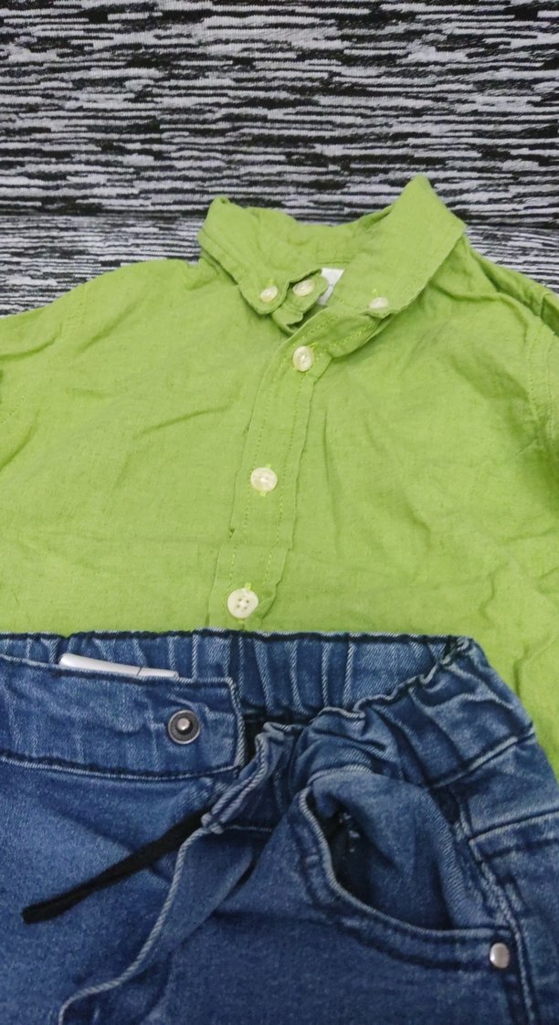 Mavi erkek gömlek ve pantolon - Görsel 2