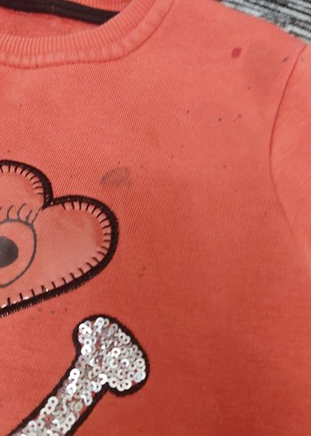 Pembe Payetli Kız Sweatshirt - Görsel 4