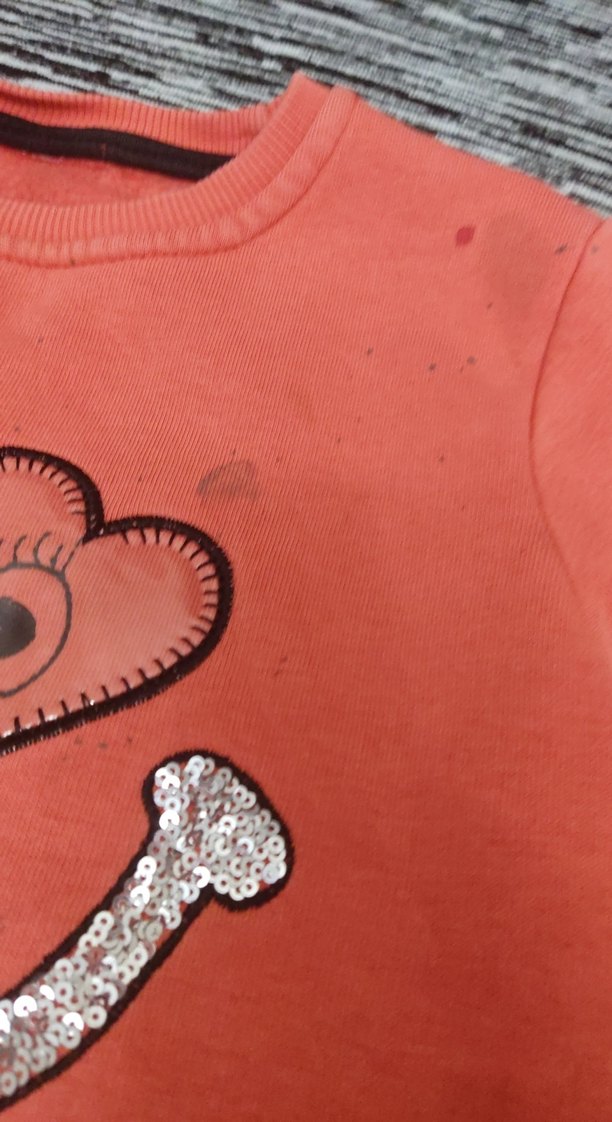 Pembe Payetli Kız Sweatshirt - Görsel 4