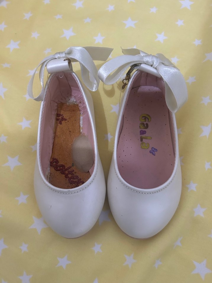 Beyaz Fiyonklu Kız Çocuk Babet - Görsel 2