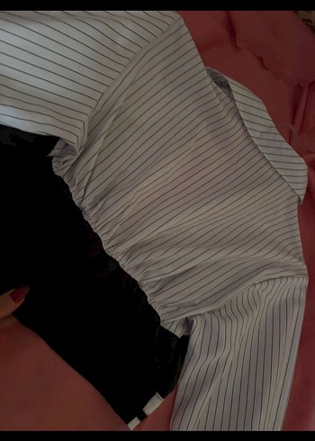 Düğmeli, Yakalı, İnce Çizgili gömlek - Görsel 3