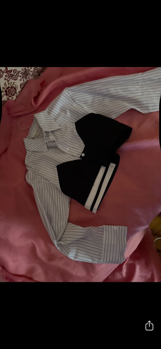 Düğmeli, Yakalı, İnce Çizgili gömlek - Görsel 4