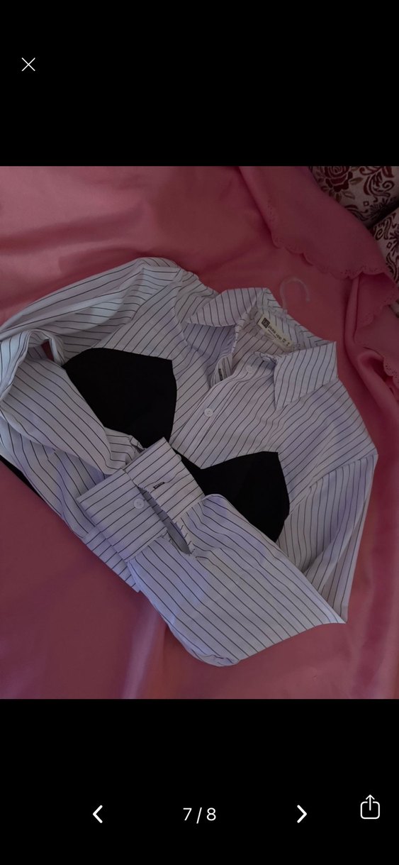 Düğmeli, Yakalı, İnce Çizgili gömlek - Görsel 2