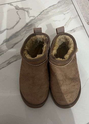 Bej Süet Kadın Kürklü Dolgu Topuk Bot - Görsel 2