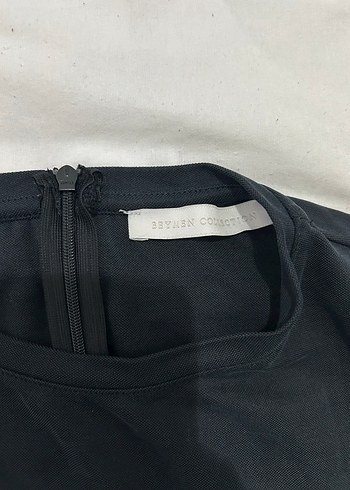 Siyah Uzun Drapeli Kadın Elbise - Görsel 3