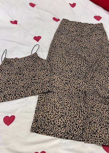 Leopar Desenli Uzun Drapeli ikili takım - Görsel 3