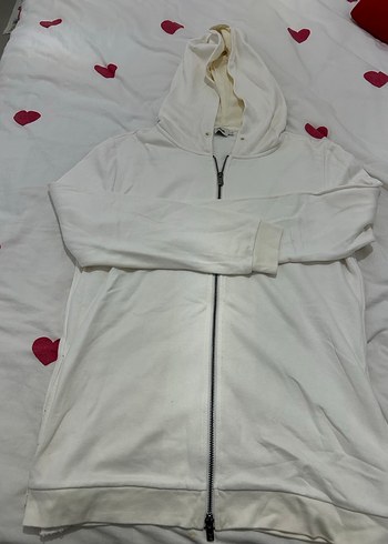 Beyaz Dantel Detaylı Kadın Sweatshirt - Görsel 3