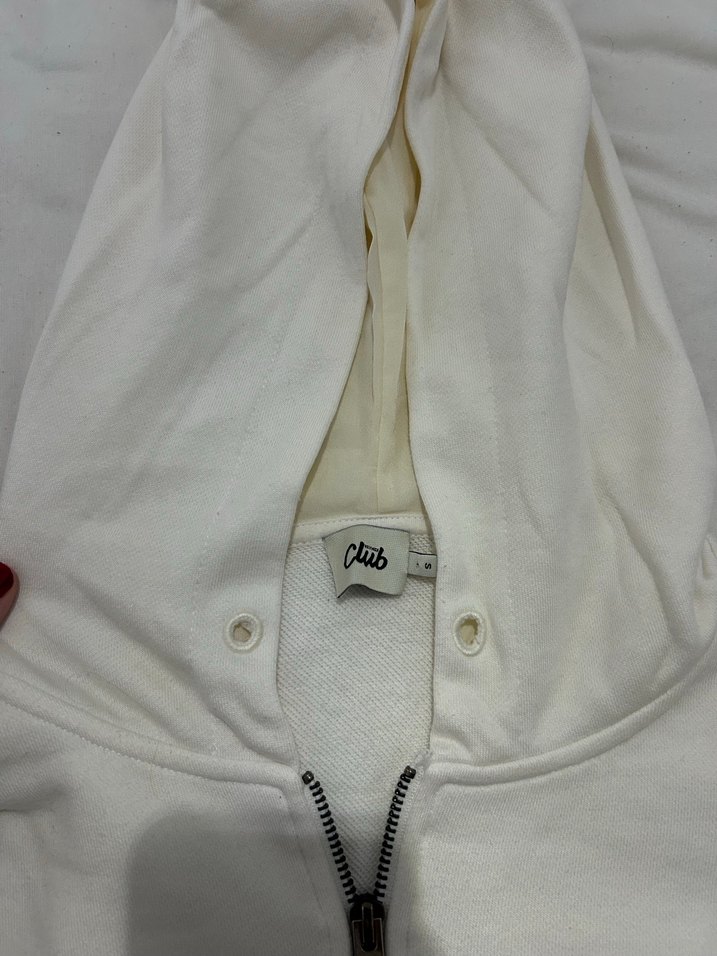 Beyaz Dantel Detaylı Kadın Sweatshirt - Görsel 4