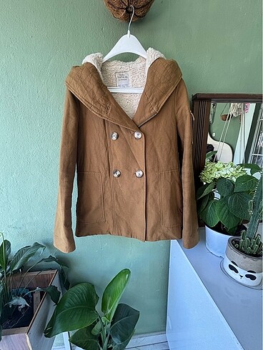 s Beden kahverengi Renk Zara içi kürklü mont