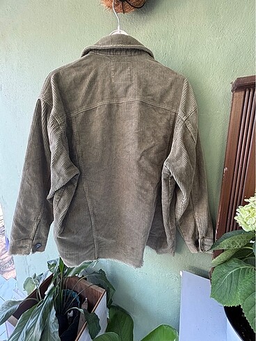 s Beden yeşil Renk ZARA OVERSIZE KOT CEKET