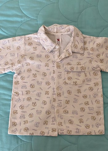 Erkek Çocuk Uzun Kollu Düğmeli Pijama Takımı(Hediyeli) - Görsel 3