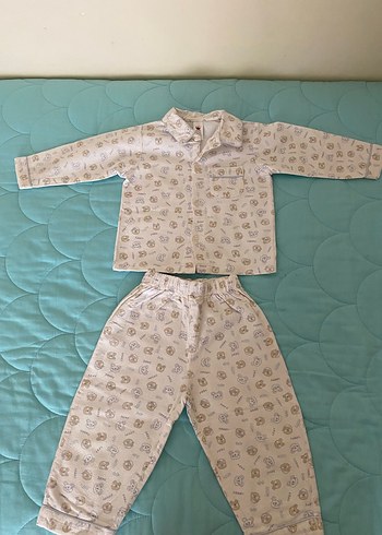 Erkek Çocuk Uzun Kollu Düğmeli Pijama Takımı(Hediyeli) - Görsel 6