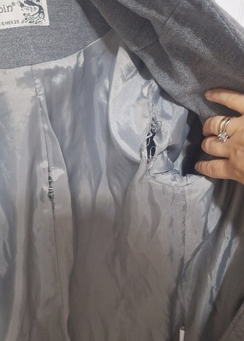 Gri Fermuarlı Kadın Ceket - Görsel 3