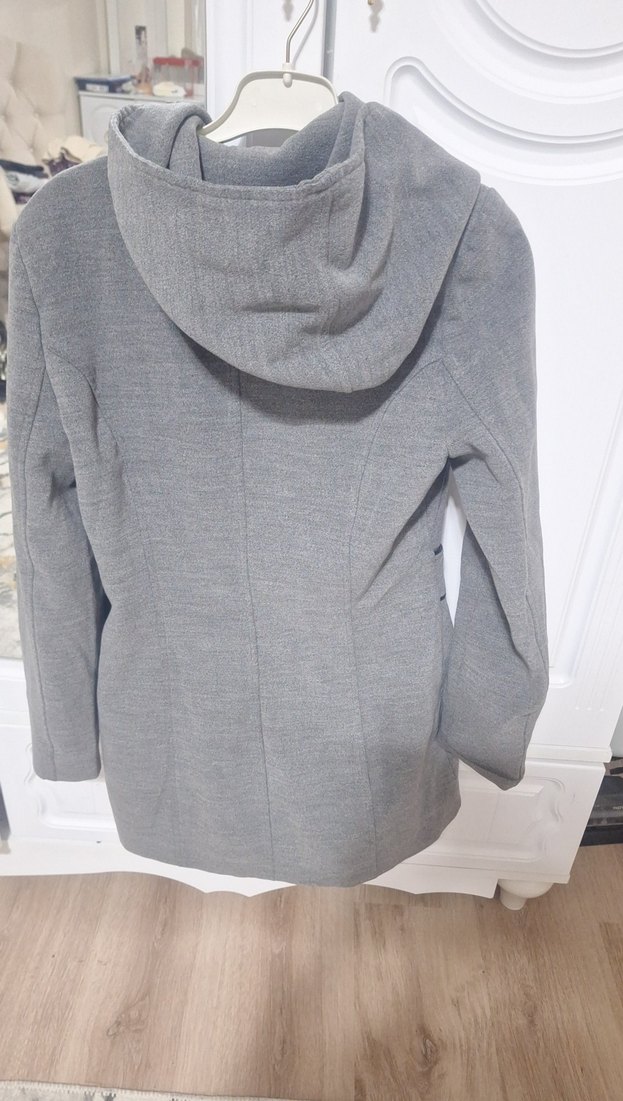 Gri Fermuarlı Kadın Ceket - Görsel 2