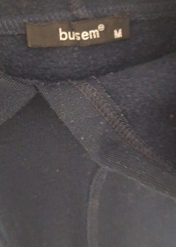 Lacivert Kapüşonlu Kadın Sweatshirt - Görsel 3