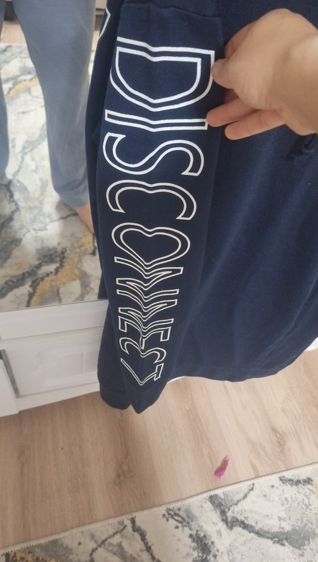 Lacivert Kapüşonlu Kadın Sweatshirt - Görsel 2